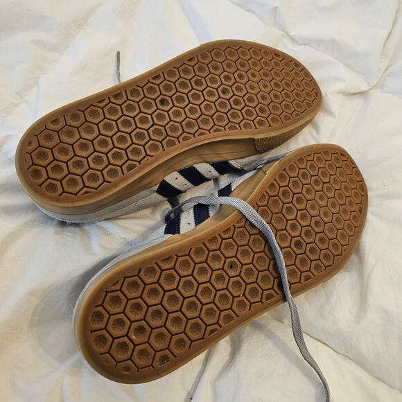 Adidas Busenitz Grey Navy Gum Suede Skate Shoes Sneakers Men 8.5 Women 10
